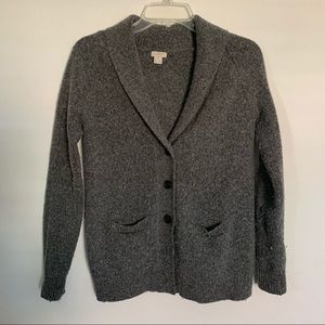 J. Crew Flecked Wool Professor Cardigan